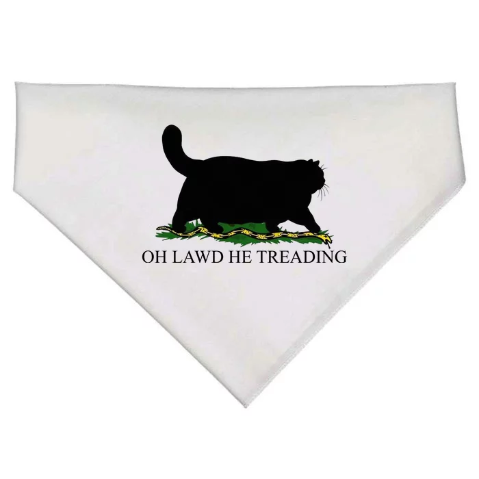 Oh Lawd He Treading Funny Cat Snake USA-Made Doggie Bandana