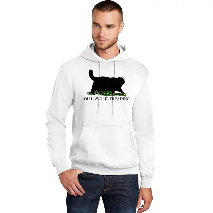 Oh Lawd He Treading Funny Cat Snake Hoodie