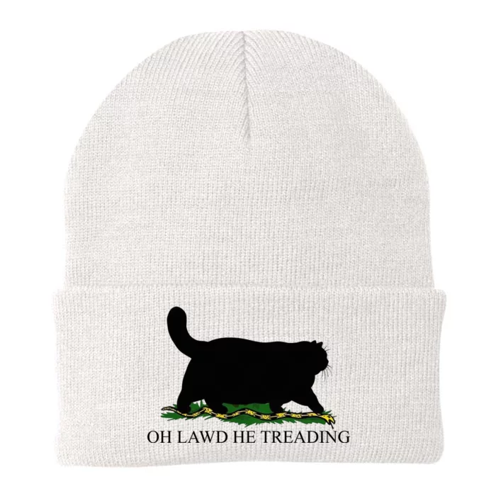 Oh Lawd He Treading Funny Cat Snake Knit Cap Winter Beanie