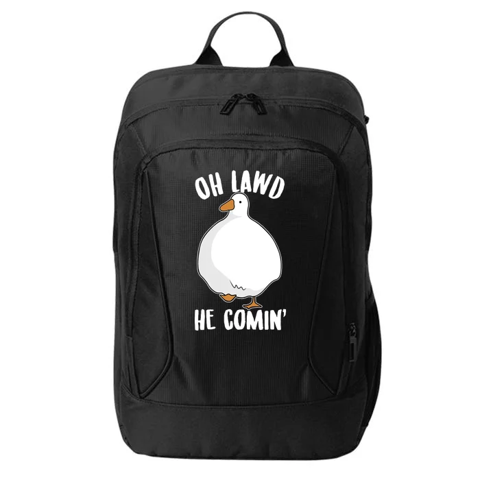 Oh Lawd He Comin Thicc Goose Meme City Backpack