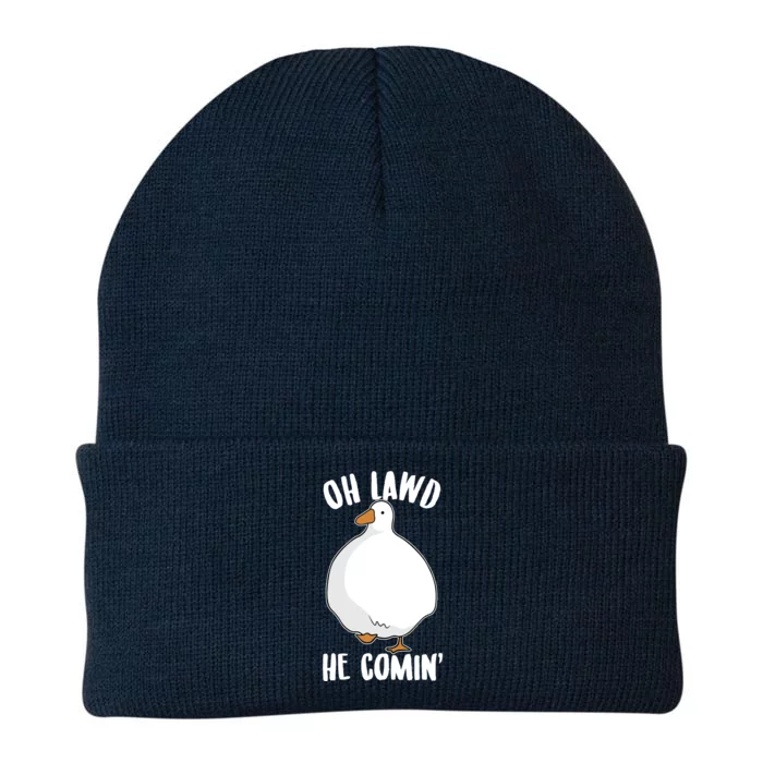 Oh Lawd He Comin Thicc Goose Meme Knit Cap Winter Beanie