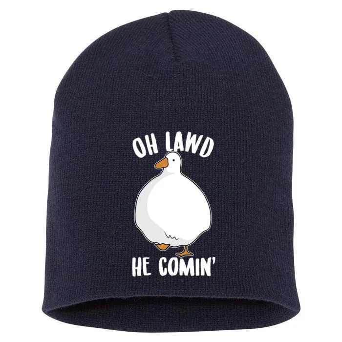 Oh Lawd He Comin Thicc Goose Meme Short Acrylic Beanie