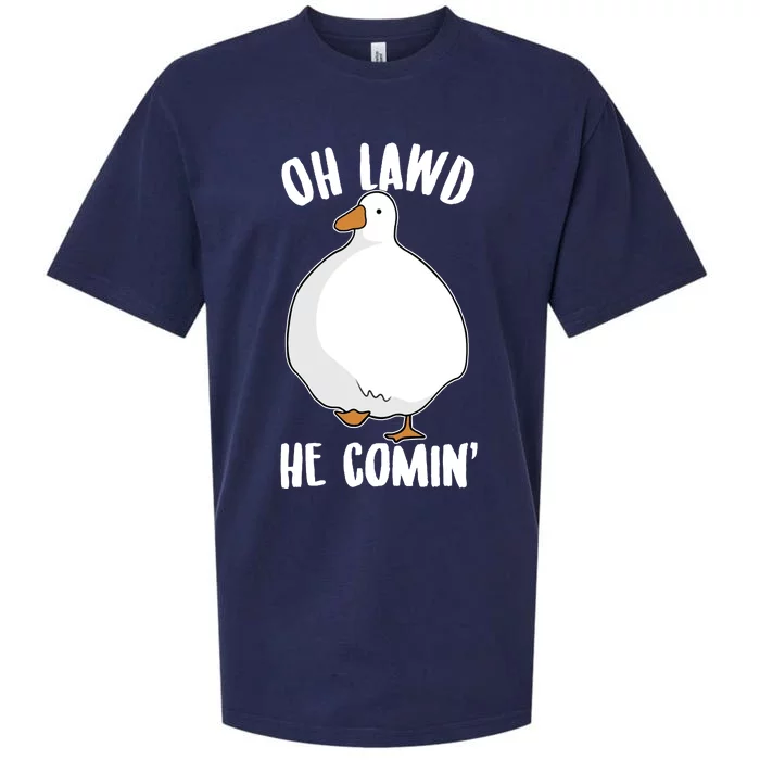 Oh Lawd He Comin Thicc Goose Meme Sueded Cloud Jersey T-Shirt