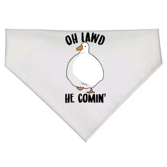 Oh Lawd He Comin Thicc Goose Meme USA-Made Doggie Bandana