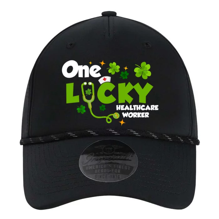 One Lucky Healthcare Worker Funny St Patricks Day Nurse Gift Performance The Dyno Cap