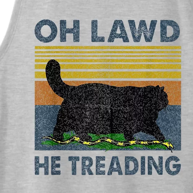 Oh Lawd He Treading Ladies Tri-Blend Wicking Tank