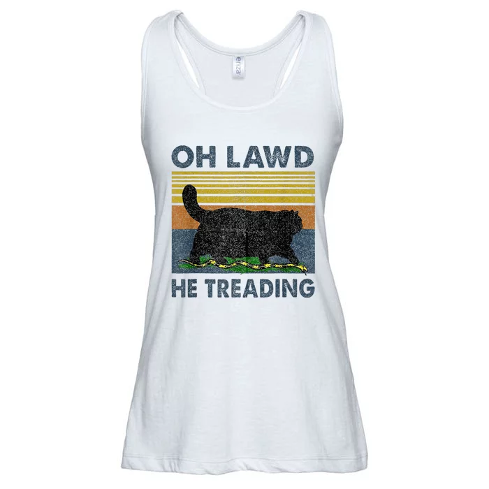 Oh Lawd He Treading Ladies Essential Flowy Tank