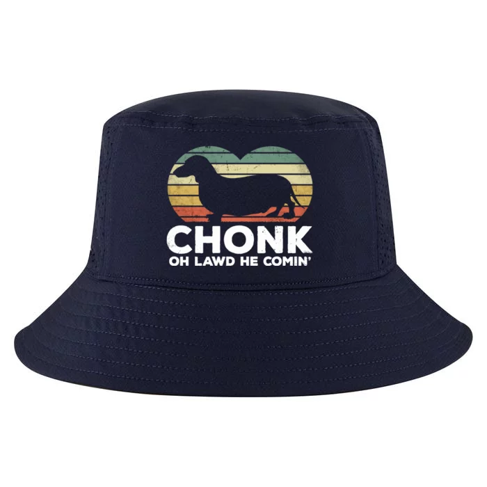 Oh Lawd He Comin' Funny Chonk Wiener Dog Chunky Gift Cool Comfort Performance Bucket Hat