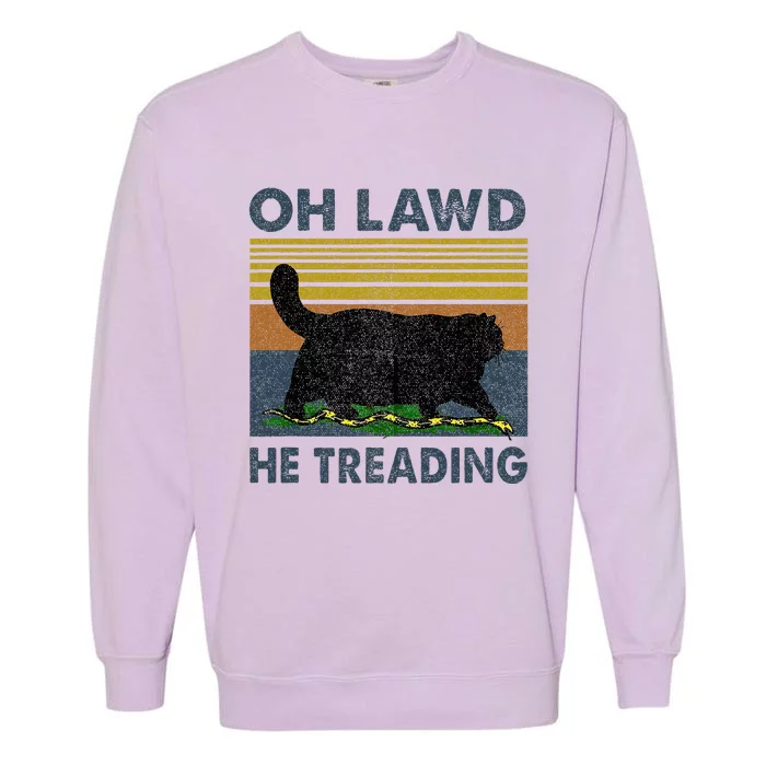 Oh Lawd He Treading Garment-Dyed Sweatshirt