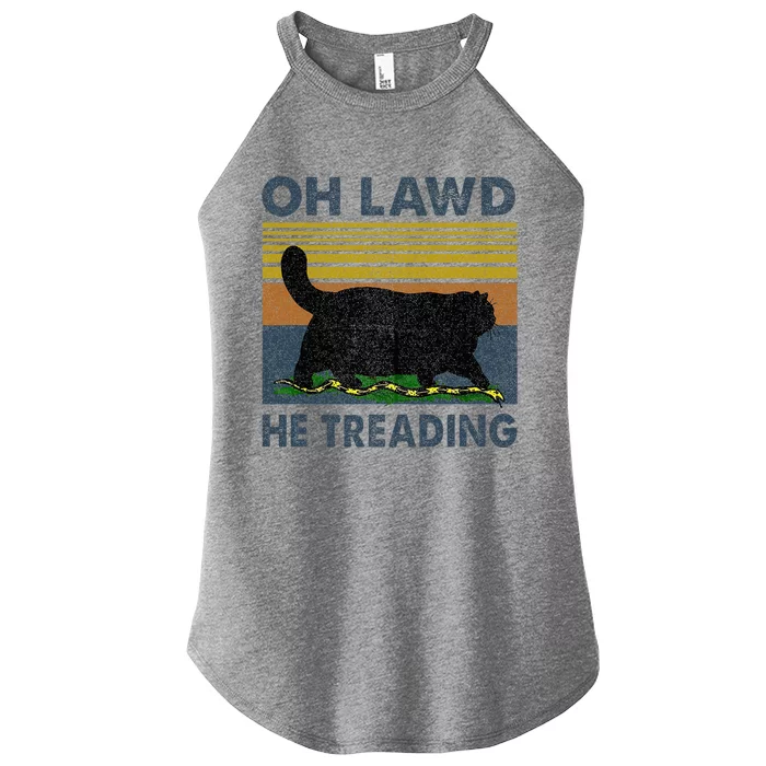 Oh Lawd He Treading Women’s Perfect Tri Rocker Tank