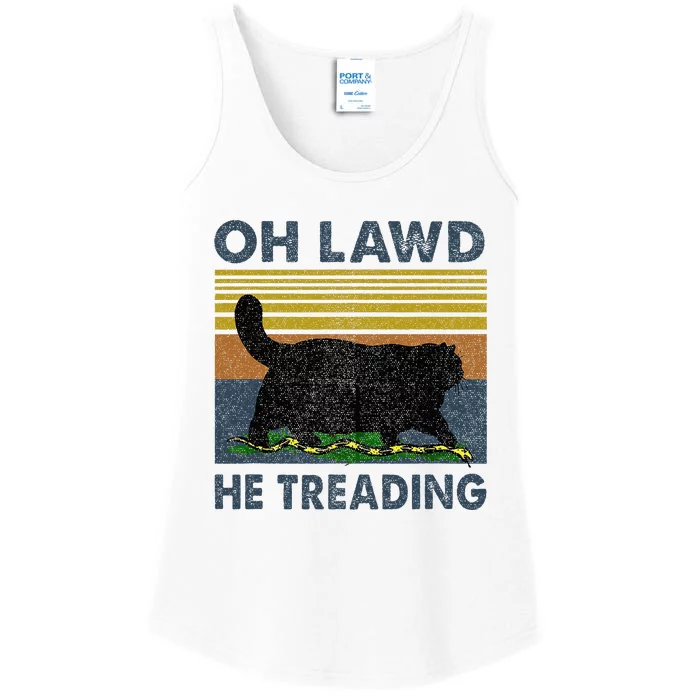 Oh Lawd He Treading Ladies Essential Tank