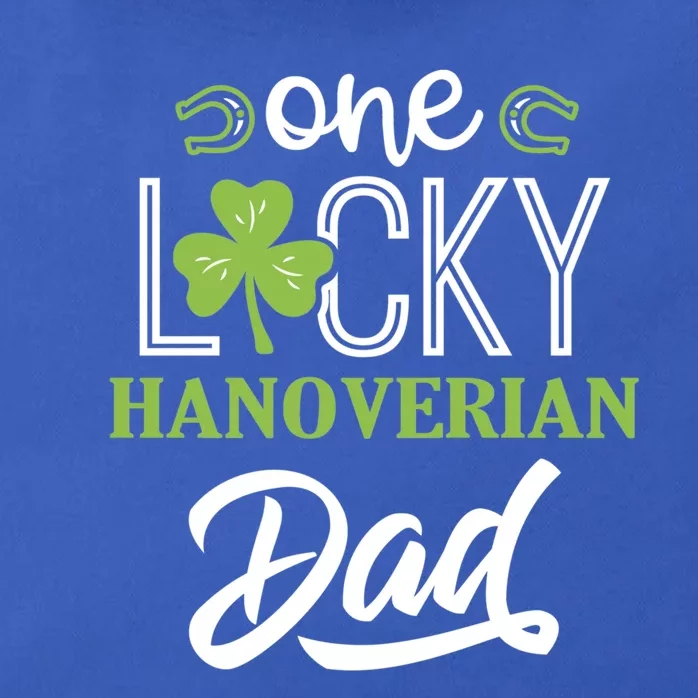 One Lucky Hanoverian Horse Dad Irish Horseback Riding Gift Zip Tote Bag