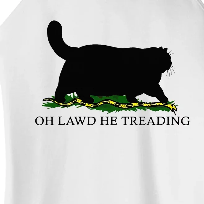 Oh Lawd He Treading Women’s Perfect Tri Rocker Tank