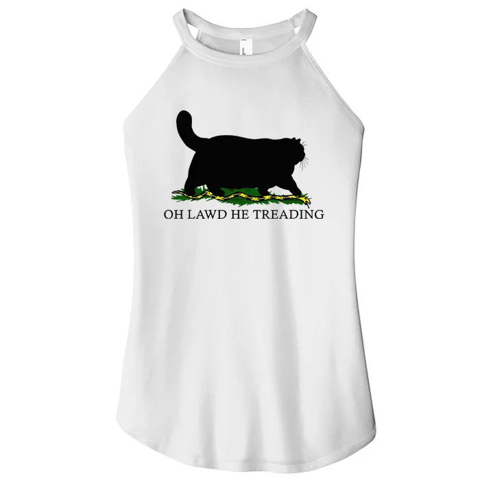 Oh Lawd He Treading Women’s Perfect Tri Rocker Tank