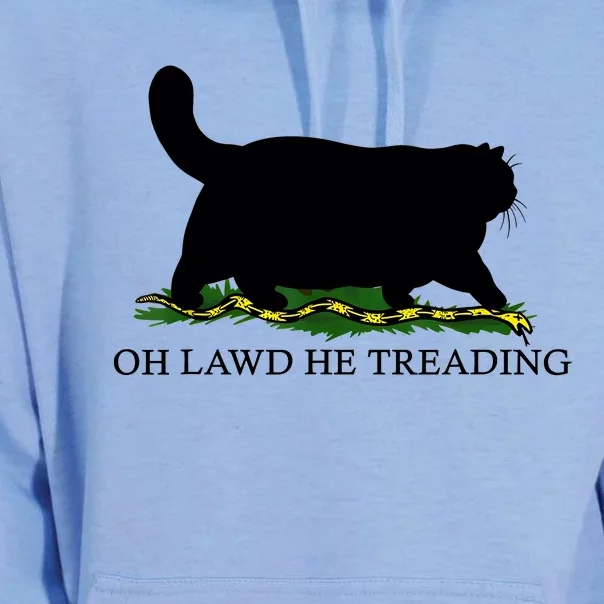 Oh Lawd He Treading Black Cat Unisex Surf Hoodie