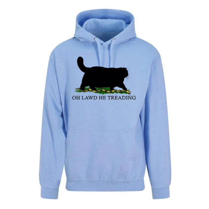 Oh Lawd He Treading Black Cat Unisex Surf Hoodie