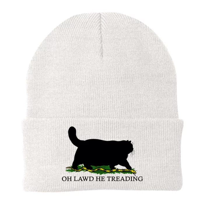 Oh Lawd He Treading Black Cat Knit Cap Winter Beanie