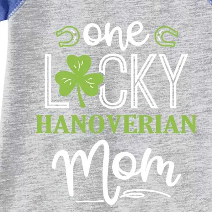 One Lucky Hanoverian Horse Mom Irish Horseback Riding Cool Gift Infant Baby Jersey Bodysuit