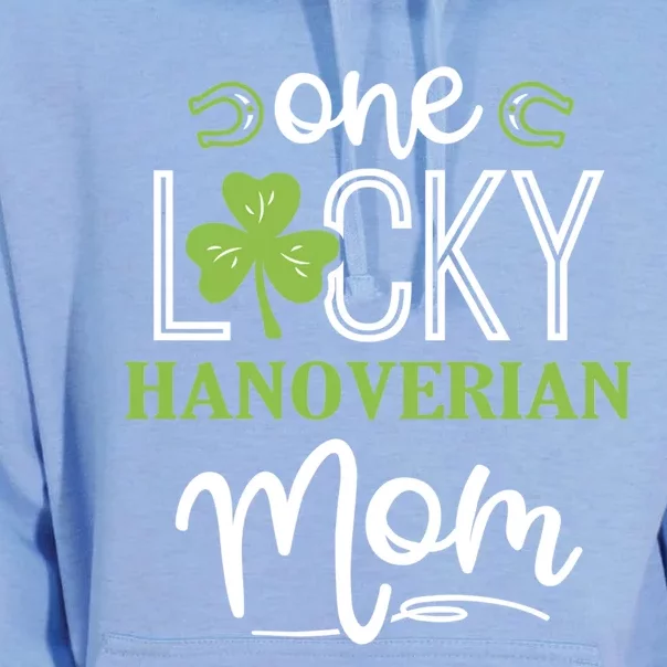 One Lucky Hanoverian Horse Mom Irish Horseback Riding Cool Gift Unisex Surf Hoodie