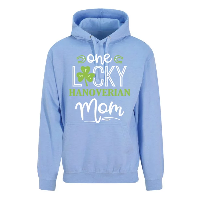 One Lucky Hanoverian Horse Mom Irish Horseback Riding Cool Gift Unisex Surf Hoodie