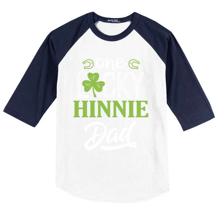 One Lucky Hinnie Horse Dad Irish Horseback Riding Gift Baseball Sleeve Shirt