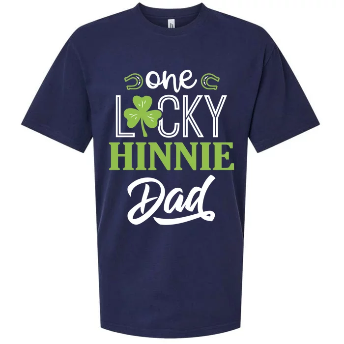 One Lucky Hinnie Horse Dad Irish Horseback Riding Gift Sueded Cloud Jersey T-Shirt