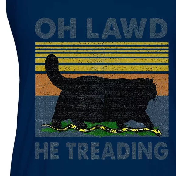 Oh Lawd He Treading Gift Ladies Essential Flowy Tank