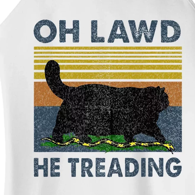 Oh Lawd He Treading Women’s Perfect Tri Rocker Tank