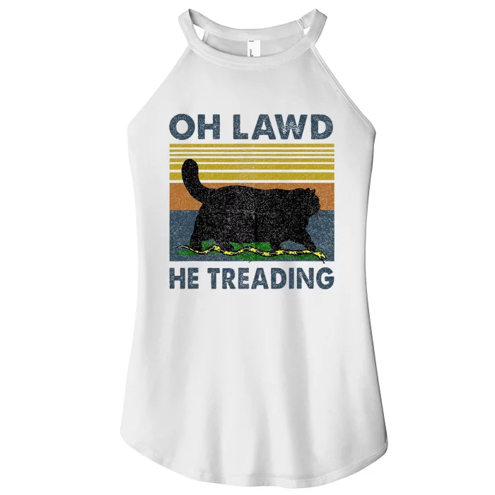 Oh Lawd He Treading Women’s Perfect Tri Rocker Tank