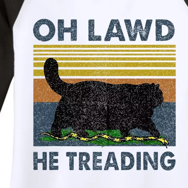 Oh Lawd He Treading Women's Tri-Blend 3/4-Sleeve Raglan Shirt