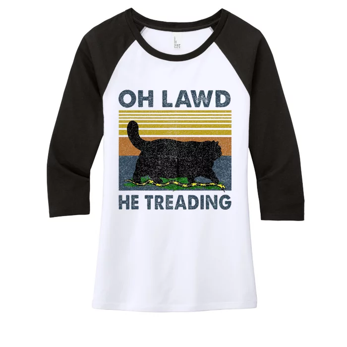 Oh Lawd He Treading Women's Tri-Blend 3/4-Sleeve Raglan Shirt