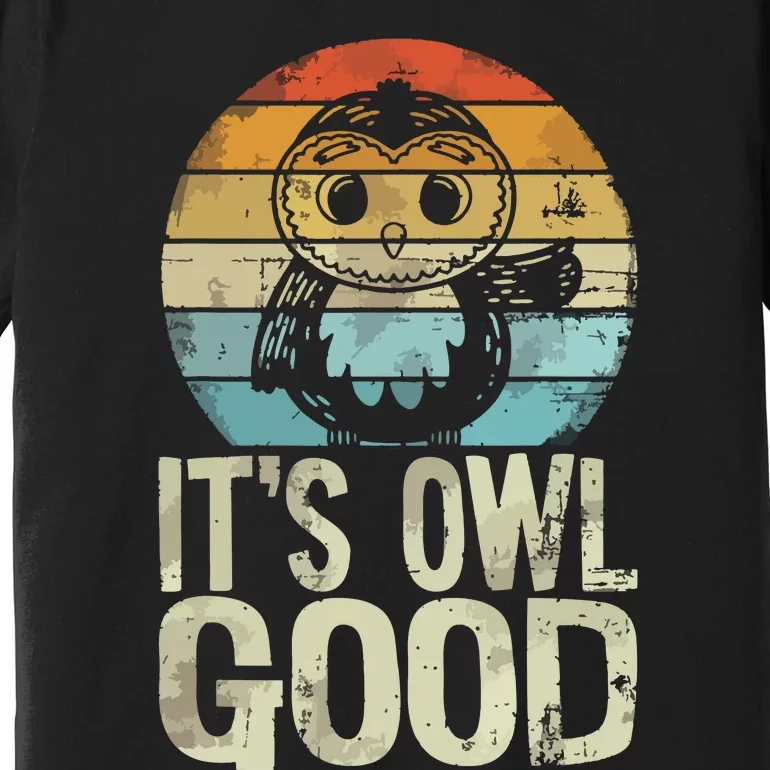 Owl Lover Its Owl Good Funny Owl Pun Premium T-Shirt