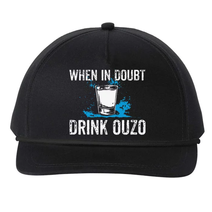 Ouzo Lover I When In Doubt Drink Ouzo Snapback Five-Panel Rope Hat