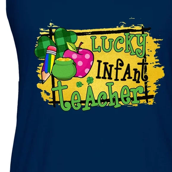 One Lucky Infant Teacher Cute St Patrick's Day Gift Ladies Essential Flowy Tank