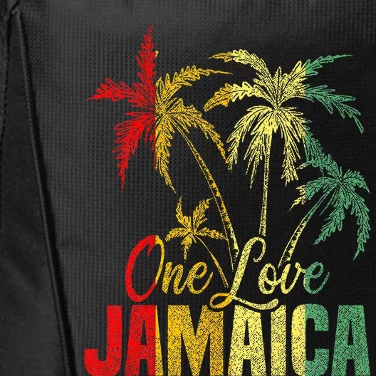 One Love Jamaica Caribbean Vacation Reggae City Backpack