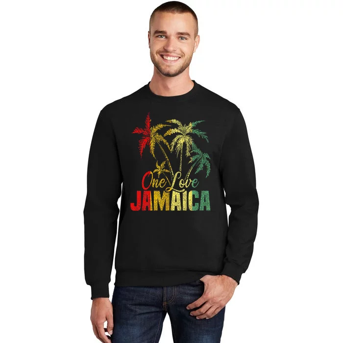 One Love Jamaica Caribbean Vacation Reggae Tall Sweatshirt