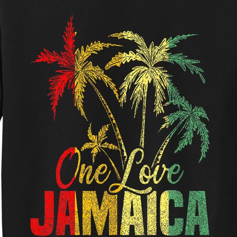 One Love Jamaica Caribbean Vacation Reggae Tall Sweatshirt