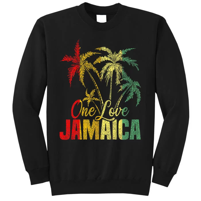 One Love Jamaica Caribbean Vacation Reggae Tall Sweatshirt