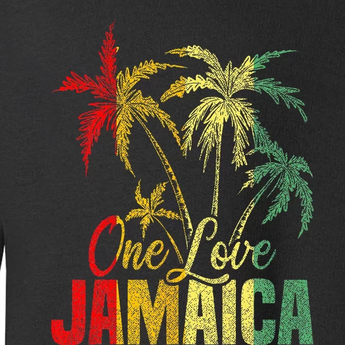 One Love Jamaica Caribbean Vacation Reggae Toddler Sweatshirt