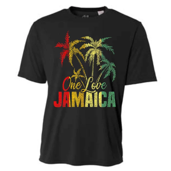 One Love Jamaica Caribbean Vacation Reggae Cooling Performance Crew T-Shirt