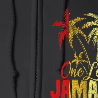 One Love Jamaica Caribbean Vacation Reggae Full Zip Hoodie