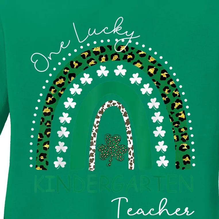 One Lucky Kindergarten Teacher St. Patrick's Day Wo's Ladies Long Sleeve Shirt