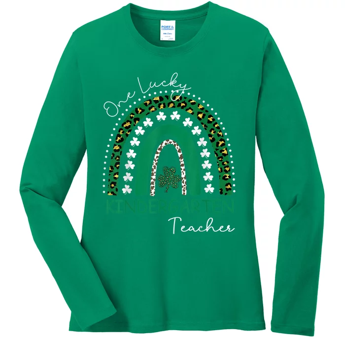 One Lucky Kindergarten Teacher St. Patrick's Day Wo's Ladies Long Sleeve Shirt