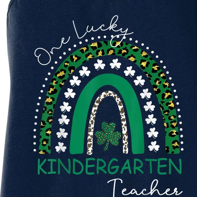 One Lucky Kindergarten Teacher St. Patrick's Day Wo's Women's Racerback Tank