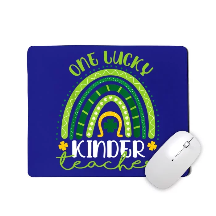 One Lucky Kinder Teacher Rainbow St Patrick’s Day Gift Mousepad