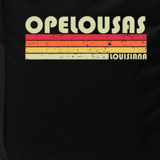 Opelousas La Louisiana Funny City Home Roots Gift Retro 80s Impact Tech Backpack