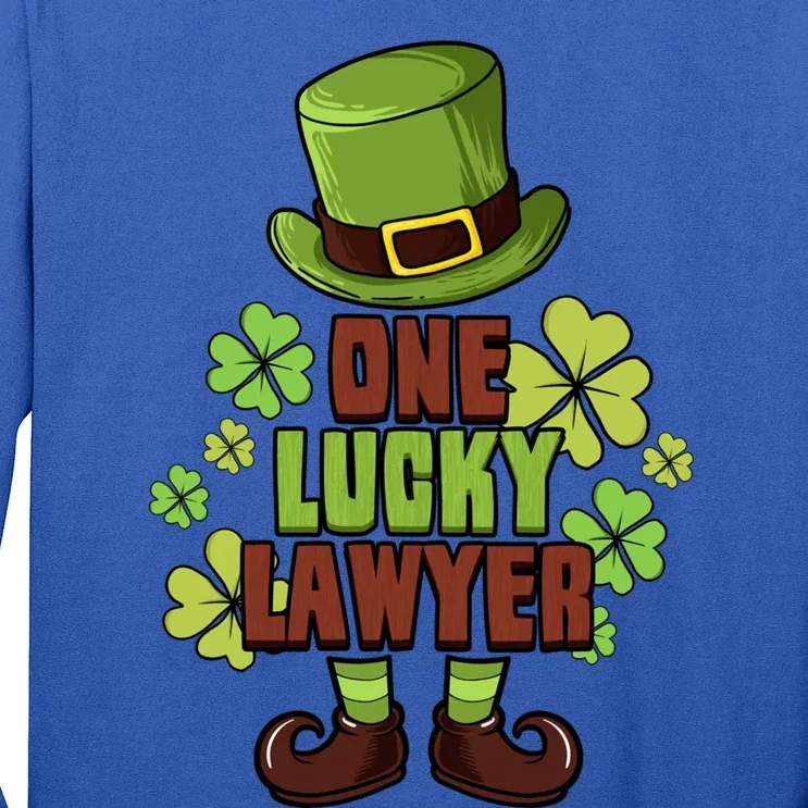 One Lucky Lawyer Laprechaun St Patricks Funny Gift Long Sleeve Shirt