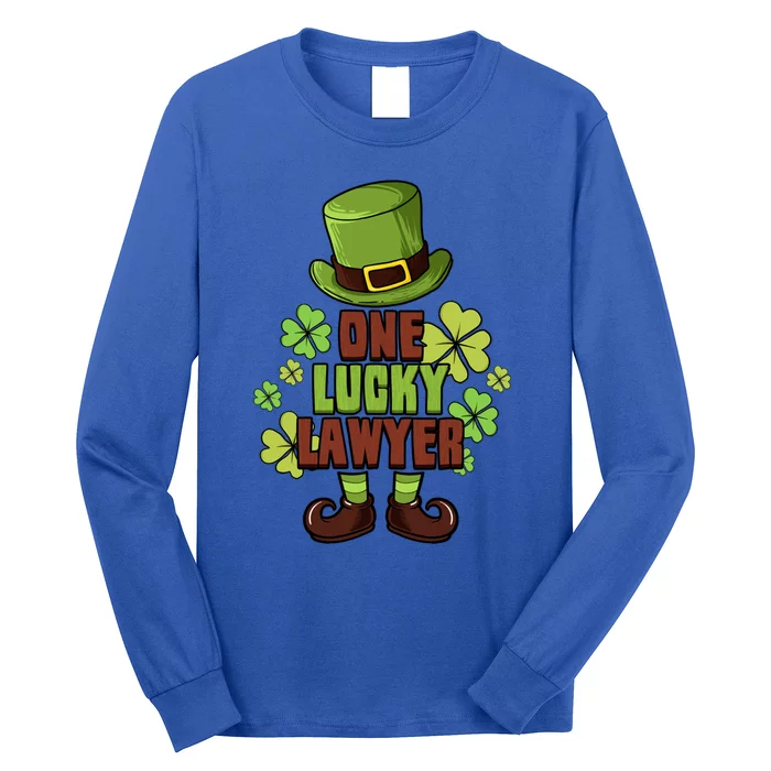 One Lucky Lawyer Laprechaun St Patricks Funny Gift Long Sleeve Shirt