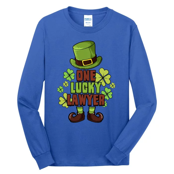 One Lucky Lawyer Laprechaun St Patricks Funny Gift Tall Long Sleeve T-Shirt