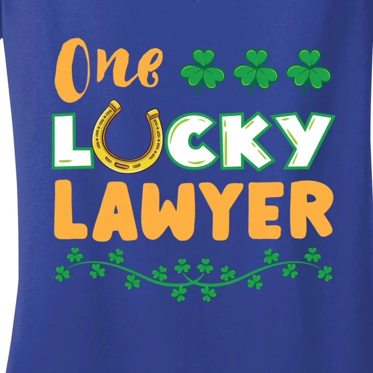 One Lucky Lawyer St Patricks Day Cool Gift Women's V-Neck T-Shirt